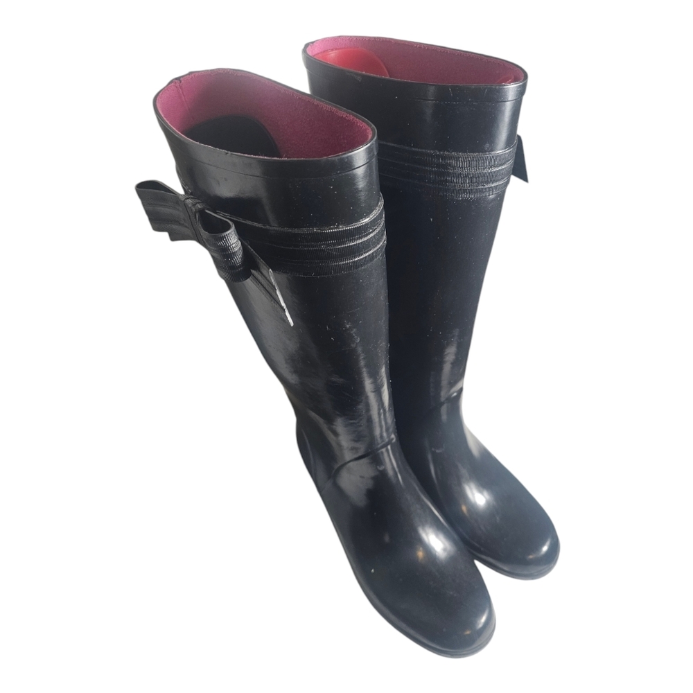 Kate Spade Randi Tall Heeled Rain Boots Sz 9